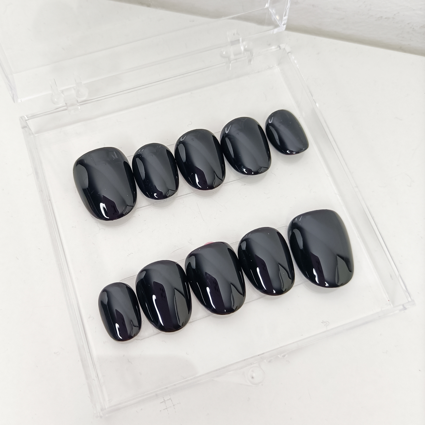 Set unghie finte press on colore NERO