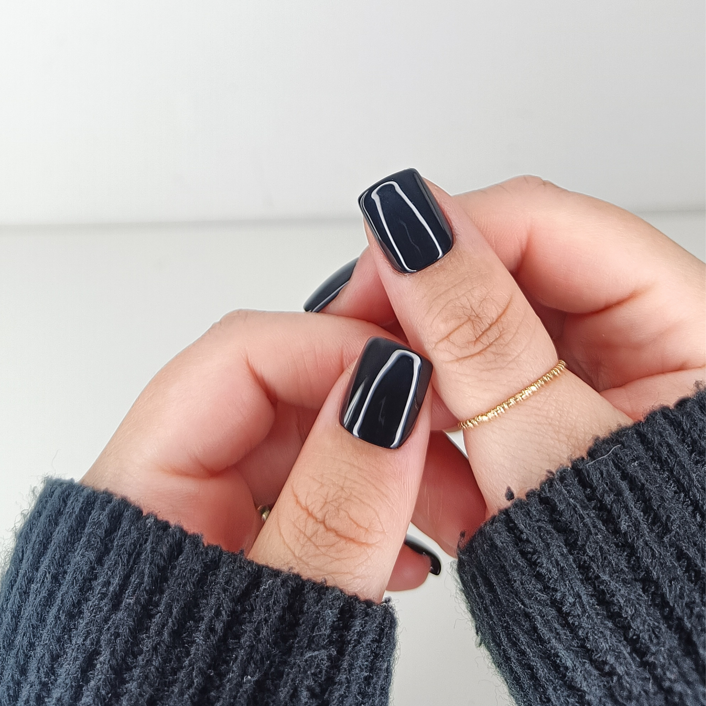 Set unghie finte press on colore NERO