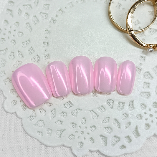 GLAZED CANDY – Unghie finte press on effetto glazed donut rosa