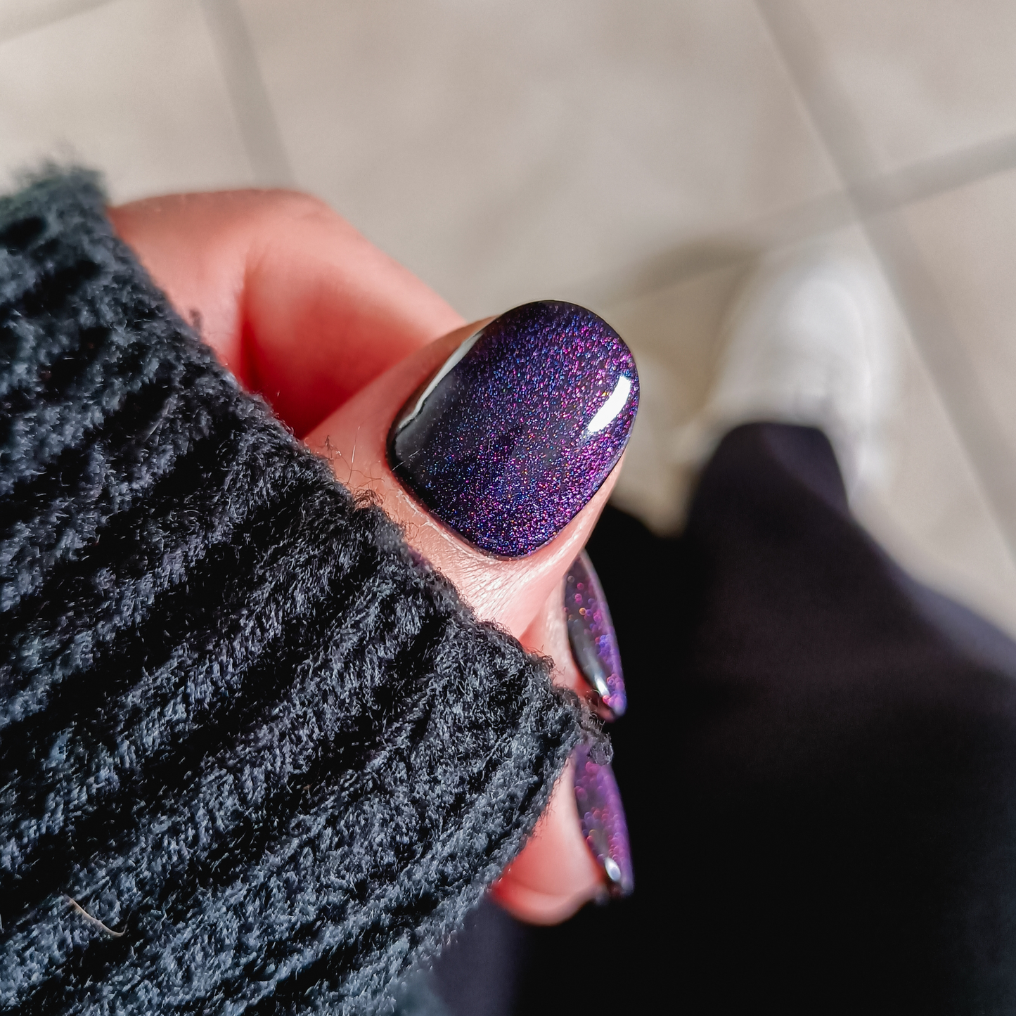 MAGIC CAT EYE - unghie finte press on nero con effetto cat eye